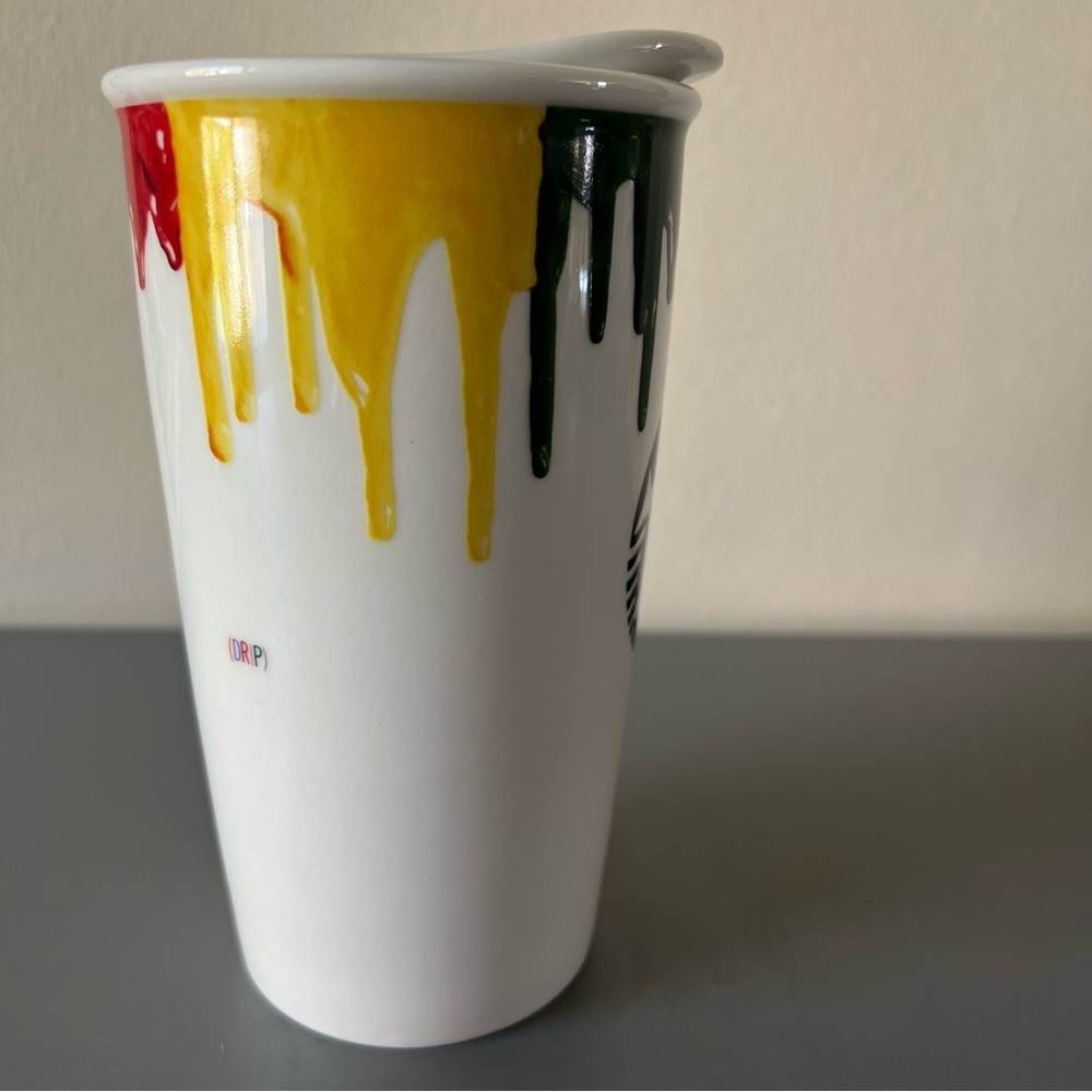 Starbucks Band of Outsiders Rainbow Drip Ceramic‎ Double Wall Cup Mug  12oz - Picture 2 of 8